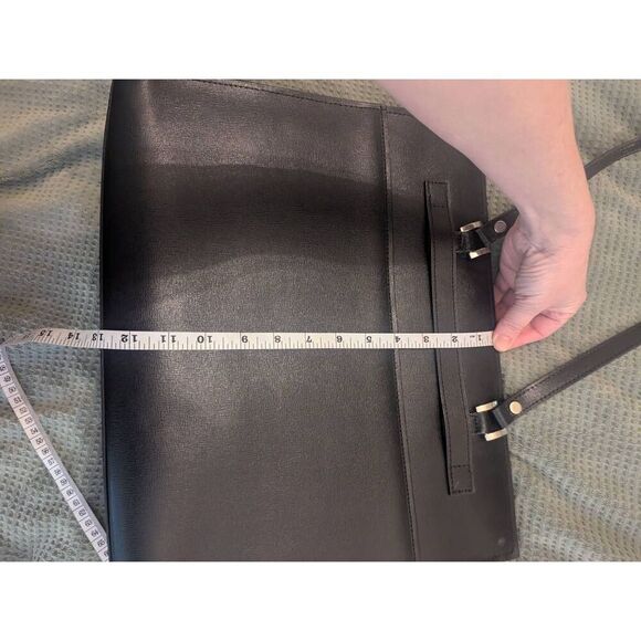 Vintage Jack Georges Men's Professional Black Leather Briefcase Shoulder Strap - Picture 6 of 7